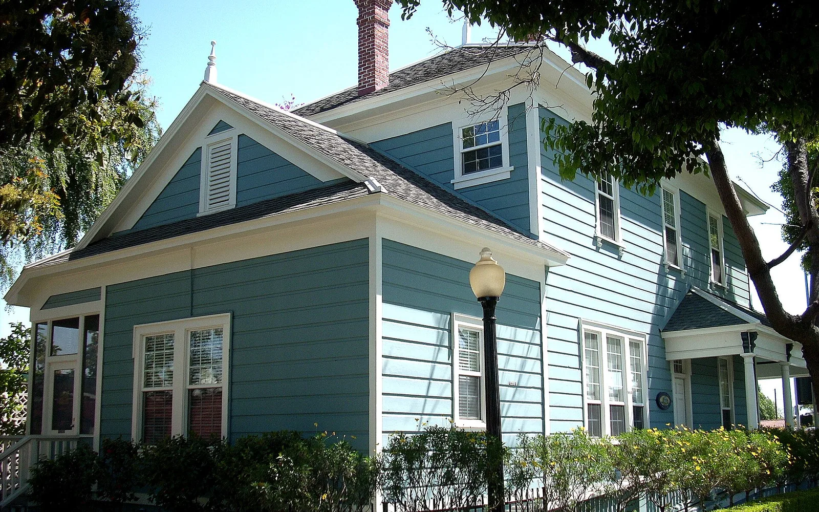 The historic James George Bell House in Bell, California
